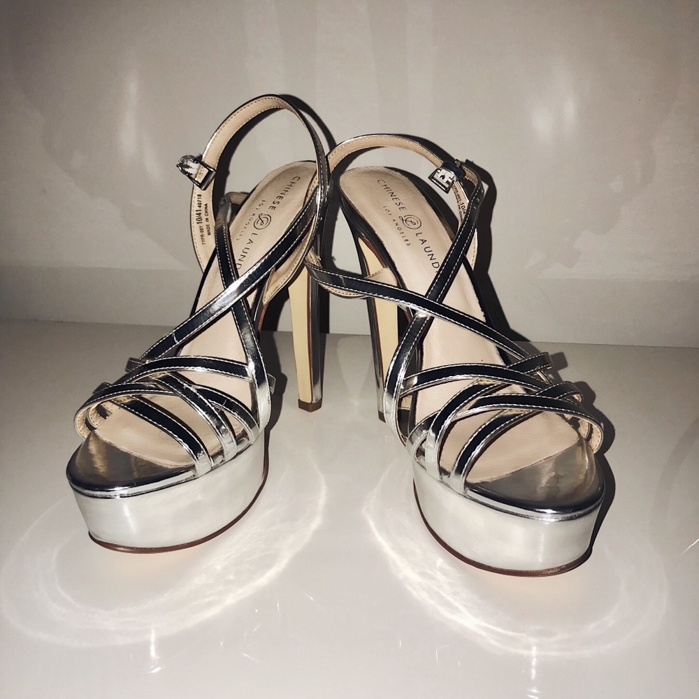 Silver High Heels